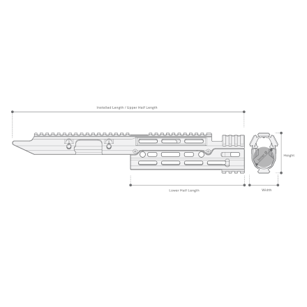 Monolithic extended handguard, M-LOK, for MP5 -...
