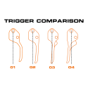 Steel flat trigger, mod. O2, SA, for guns from 2024, black - KMR