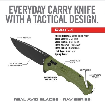 Coltello pieghevole RAV-4 - Real Avid