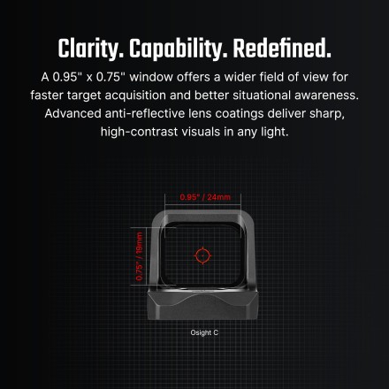 Green dot Osight C, multireticle 3/32 MOA - Olight