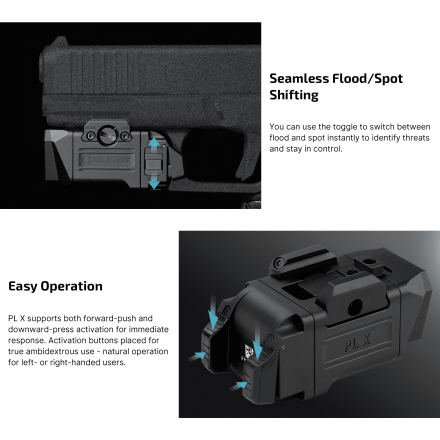 PL X Tactical Weapon Light 1,200 Lumens Dual...