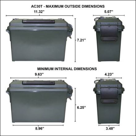 Ammo can AC30T, 29x18x13 cm - MTM
