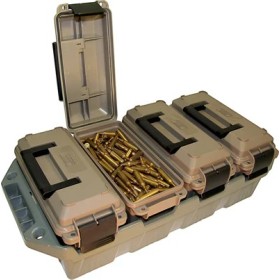 Set 4 scatole porta munizioni AC30T, colore tan - MTM 2