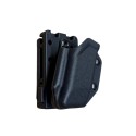 Porta caricatore in Kydex per caricatori bifilari con attacco cintura T-Lok, nero - Battle Gnome Solutions