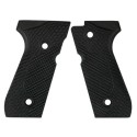 Grips in G10 for Beretta 92 Palm Swell Texture Veloce, black - Lok Grips