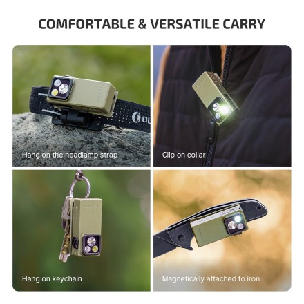 Torcia EDC Oclip Ultra Clip-On con luce...