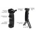 UTG D Grip ambidextrous and quick release deployable bipod