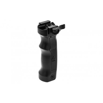 UTG D Grip ambidextrous and quick release deployable bipod