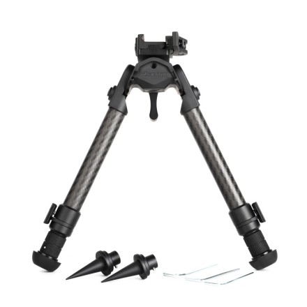 Carbon fibre bipod with quick-release Picatinny...