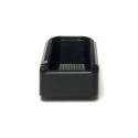 Magazine base pad for Mec-Gar magazines, 17+2, FOR MAGWELL, aluminium black - KMR