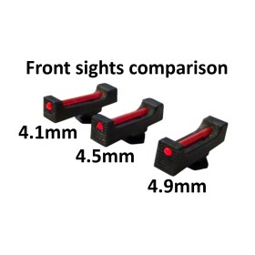 Mirino per Glock in acciaio, altezza 4.5mm, fibra da 1mm... 2