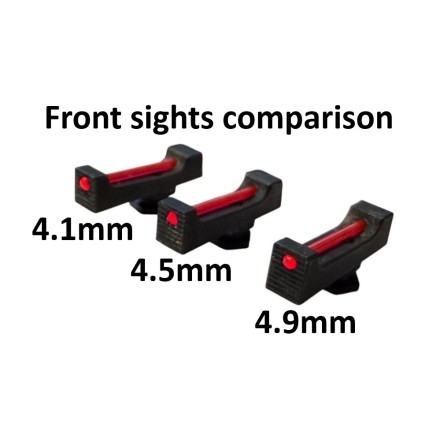 Steel front sight for Glock, height 4.5mm, 1mm...