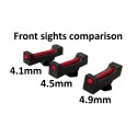 Mirino per Glock in acciaio, altezza 4.1mm, fibra da 1mm - Matt Competition Products