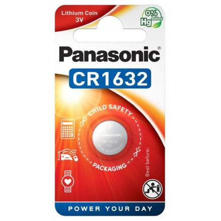 Batteria a bottone CR1632 in litio 3V - Panasonic
