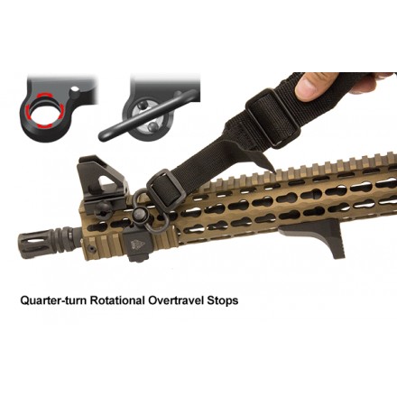UTG Low-Pro Picatinny-mount Angled QD Sling Swivel Adaptor