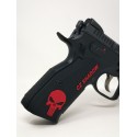 THIN ROUGHNECK Grips Shadow 2 color-Fill Engraved "SKULL"  - Lok Grips