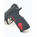 THIN ROUGHNECK Grips Shadow 2 color-Fill Engraved "SKULL"  - Lok Grips