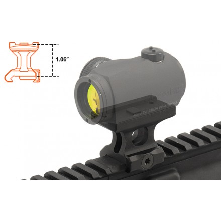 Attacco UTG Super Slim T1,  Co-witness 1/3 Inferiore - UTG