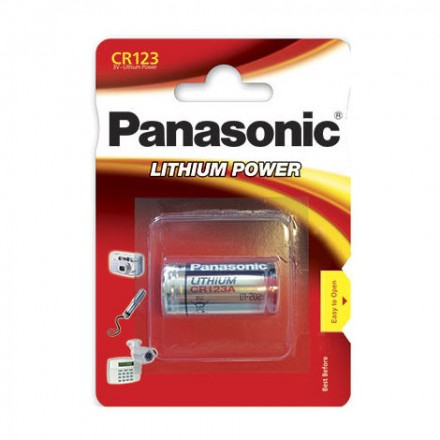 CR123 Battery, Lithium 3V - Panasonic