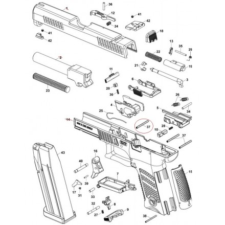 Front Pin Frame CZ P10C (3,5X26) - CZ