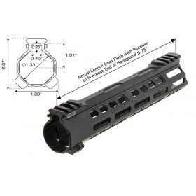 Handguard Forerunner 10" M-LOK® Free Float - UTG PRO 2