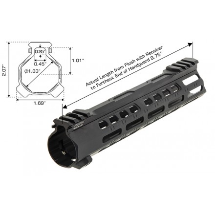 Forerunner 10" M-LOK® Free Float Handguard - UTG PRO