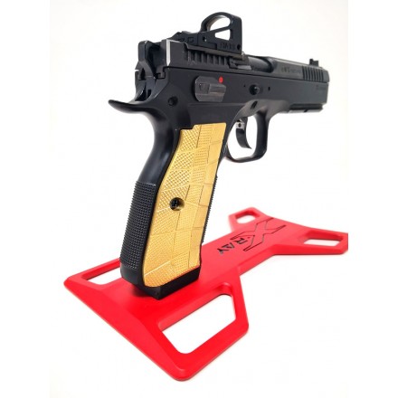 Palm Swell GridLOK Grips Shadow 2 (Brass), texture Aggressive - Lok Grips