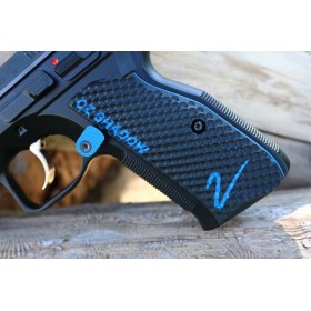 CZ Shadow 2 Grips Palm Swell BOGIES in G10, Color-Fill "CZ Shadow" & "2" w/ Liner - Lok Grips 2