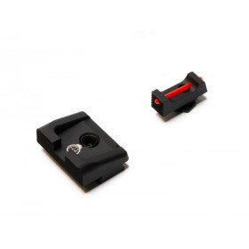 Rear Sight + Front Sight Fibre Optic 1 mm for Glock - Zendl