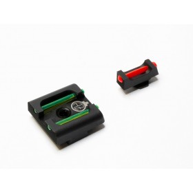 Set Tacca di mira fissa e Mirino fibra ottica per Glock - Zendl