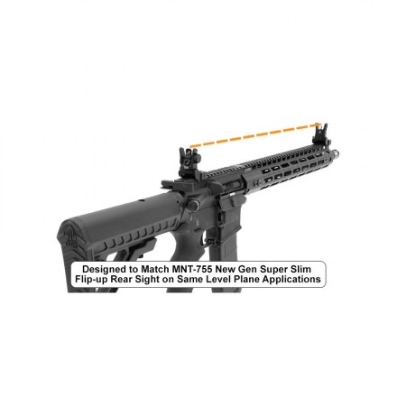Tacca di mira Posteriore Model 4 Flip Up Low Profile - Picatinny - UTG Leapers