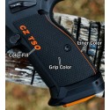 CZ 75 TSO grips Palm Swell Checkered - CZ TSO Color Fill & Liner - Lok Grips