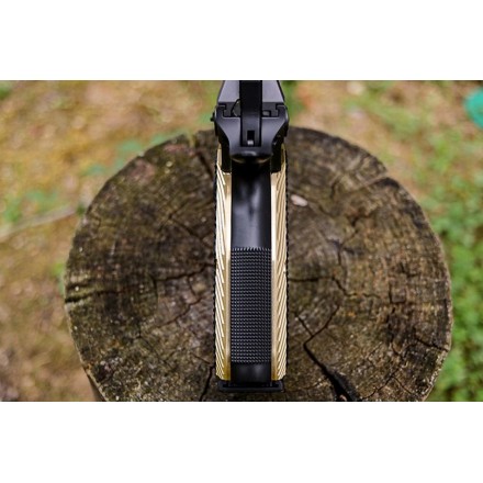 Guancette per Shadow 2 THIN BRASS in Ottone (sottili), con Inserto in G10 - Lok Grips