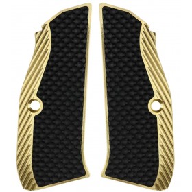 THIN Brass grips Shadow 2 Slim, with G10 Insert - Lok Grips