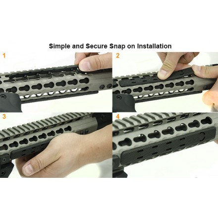 Cover a Profilo Basso per Rail Keymod, lunghezza 5,5" (Set 7 pz.) - UTG