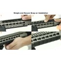 Low Profile Keymod Rail Panel Covers, 5.5" Black (Set 7 pz.) - UTG