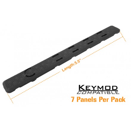 Cover a Profilo Basso per Rail Keymod, lunghezza 5,5" (Set 7 pz.) - UTG