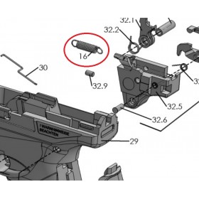Trigger Return Spring for Walther P99, Q5 - Walther 2