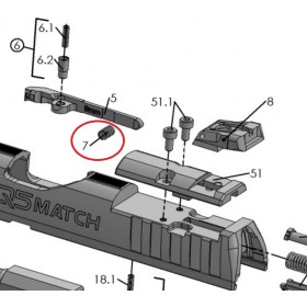 Molla Estrattore per Walther P99, Q5 Match - Walther 2