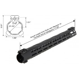 Handguard da 17" Forerunner Free Float, M-Lok - UTG 2