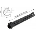 Handguard da 17" Forerunner Free Float, M-Lok - UTG