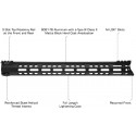 Handguard da 17" Forerunner Free Float, M-Lok - UTG