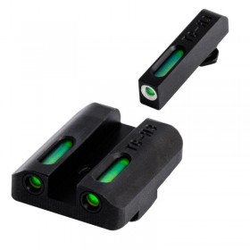 Set mire TFX con Tacca di Mira (con fibre ottiche) e Mirino (Trizio+fibre ottiche), per Glock - Truglo