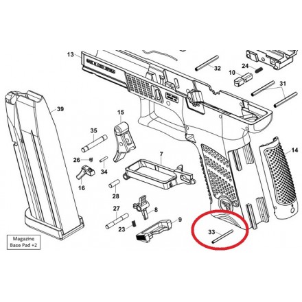 Perno Dorsalino per CZ P10 C - CZ
