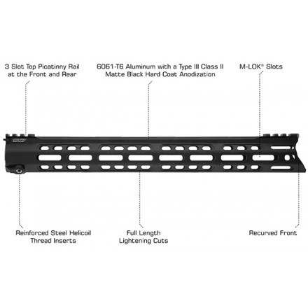 Forerunner 15" M-LOK® Free Float Handguard - UTG PRO