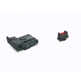 Adjustable Rear Sight and Front Sight Fibre Optic for Glock - Zendl