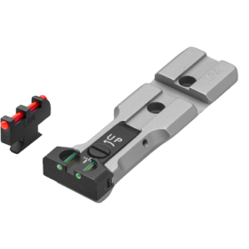 Tacca di Mira con Fibre Ottiche "Red Dot Ready" + Mirino con Fibra Ottica, per Relvolver Smith &  Wesson - LPA
