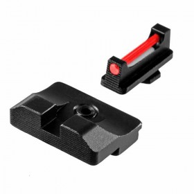 Set Mire Basse con Mirino in Fibra Ottica Rossa, Glock 17-35 - Truglo
