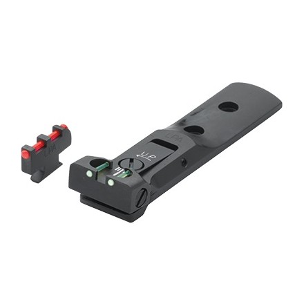 Tacca di Mira Fibra Ottica Verde + Mirino Fibra Ottica Rossa, per Revolver S&W - LPA