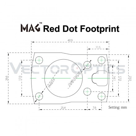 Picatinny Riser Mount for Vector Frenzy S (Shield Attachment) - Vector Optics